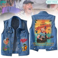 Jimmy Buffett Escape to Margaritaville Sleeveless Denim Jacket fashion