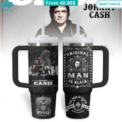 Johnny Cash Man in Black Jack Daniel's Stanley Tumbler with Straw nice