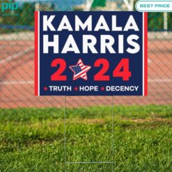 Kamala Harris 2024 Truth Hope Decency Yard Sign Great, I liked it