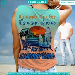 Kenny Chesney It's A Summer Time Women's V neck Tank Top You look lazy