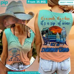 Kenny Chesney It's A Summer Time Women's V neck Tank Top Best click of yours