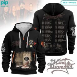 King Diamond World Tour 2024 Half Zip Hoodie Amazing Pic