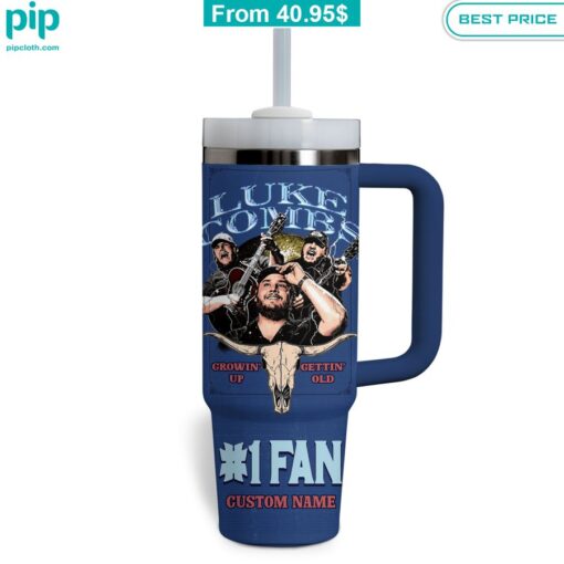 Luke Combs 1 Fan Custom Stanley Tumbler with Straw Mesmerising