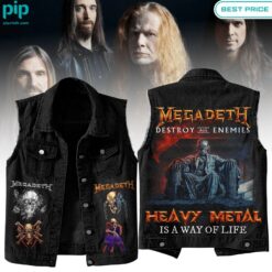 Megadeth Destroy All Enemies Sleeveless Denim Jacket cool