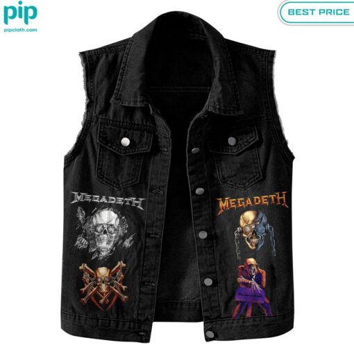 Megadeth Destroy All Enemies Sleeveless Denim Jacket You look lazy