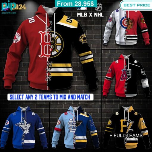 MLB Mix NHL Special Design Custom Name And Number Hoodie nice