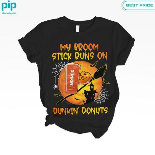 My Broomstick Runs On Dunkin' Donuts Women Shirt and Short spooky