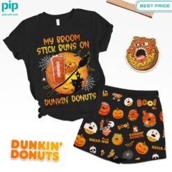 My Broomstick Runs On Dunkin' Donuts Women Shirt and Short spooky