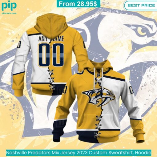 Nashville Predators Mix Jersey 2023 Custom Sweatshirt, Hoodie Cutting dash