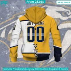 Nashville Predators Mix Jersey 2023 Custom Sweatshirt, Hoodie fashion