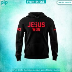 Ohio State Buckeyes Jesus Won Black Hoodie Heroine