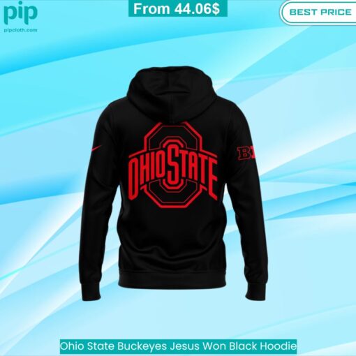 Ohio State Buckeyes Jesus Won Black Hoodie Generous look