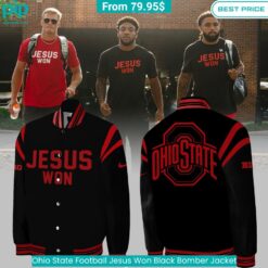 Ohio State Football Jesus Won Black Bomber Jacket fashion