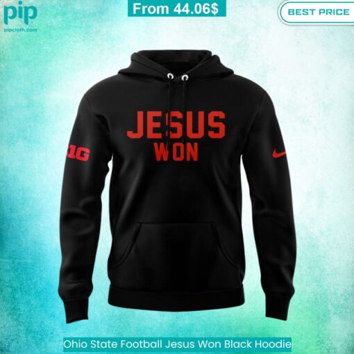 Ohio State Football Jesus Won Black Hoodie Eye soothing picture dear