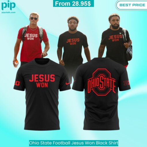 Ohio State Football Jesus Won Black Shirt Nice Pic