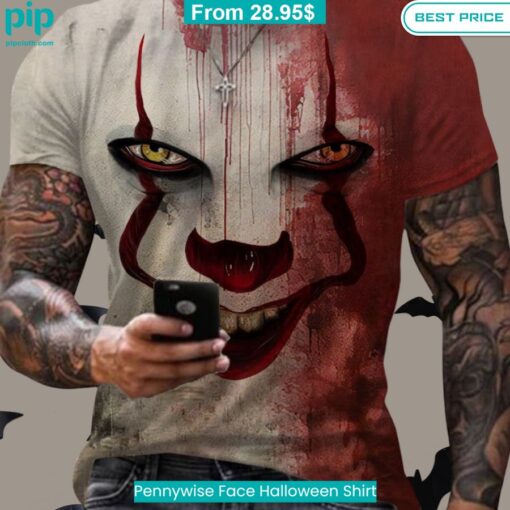 Pennywise Face Halloween Shirt You always inspire by your look bro