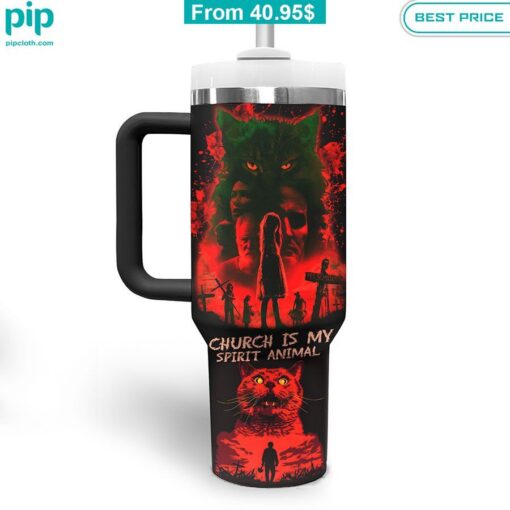 Pet Sematary Church Is My Spirit Animal Stanley Tumbler With Straw cool