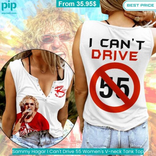 Sammy Hagar I Can't Drive 55 Women's V-neck Tank Top soft