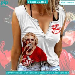 Sammy Hagar I Can't Drive 55 Women's V-neck Tank Top soft