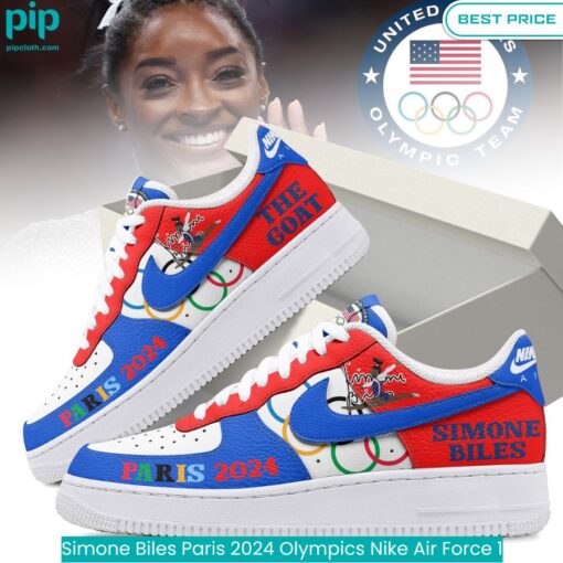 Simone Biles Paris 2024 Olympics Nike Air Force 1 Elegant and sober Pic