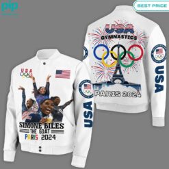 Simone Biles The goat Paris Olympics 2024 Bomber Jacket Cutting dash