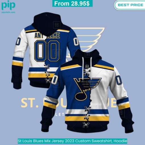 St Louis Blues Mix Jersey 2023 Custom Sweatshirt, Hoodie comfortable