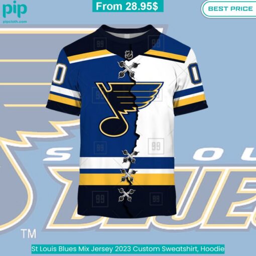 St Louis Blues Mix Jersey 2023 Custom Sweatshirt, Hoodie comfortable