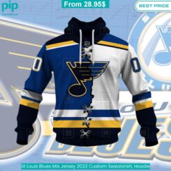 St Louis Blues Mix Jersey 2023 Custom Sweatshirt, Hoodie Long time