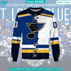 St Louis Blues Mix Jersey 2023 Custom Sweatshirt, Hoodie Speechless