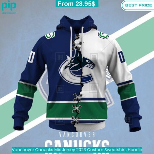 Vancouver Canucks Mix Jersey 2023 Custom Sweatshirt, Hoodie fashion