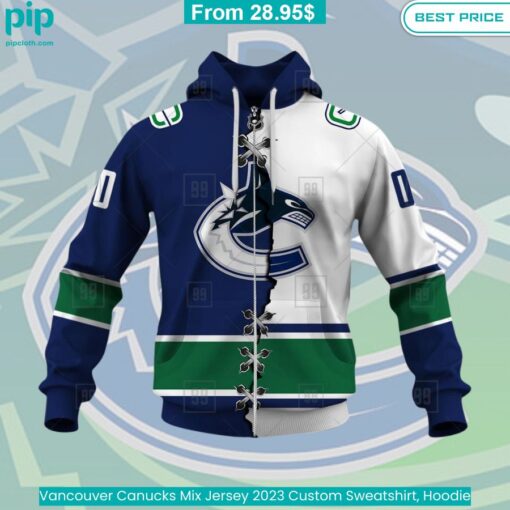 Vancouver Canucks Mix Jersey 2023 Custom Sweatshirt, Hoodie fashion