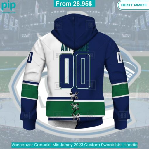 Vancouver Canucks Mix Jersey 2023 Custom Sweatshirt, Hoodie fashion