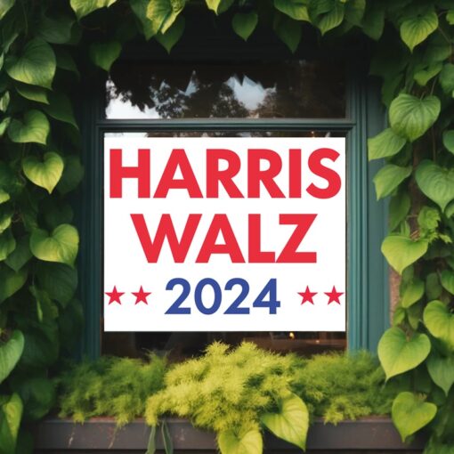 Harris & Walz President 2024 Window Cling Sign hot trendy